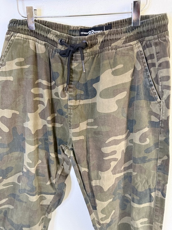 Refinery Republic Pants - Camo Jogger Pants Women’s Large Green Military Print Drawstring Joggers